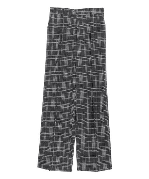 Pierrot(ピエロ)の「カシミヤタッチセミルーズストレートパンツ(その他パンツ・レディース・チェック/ブラック/グレイッシュベージュ・PM/PL/M/L)」の4枚目の写真