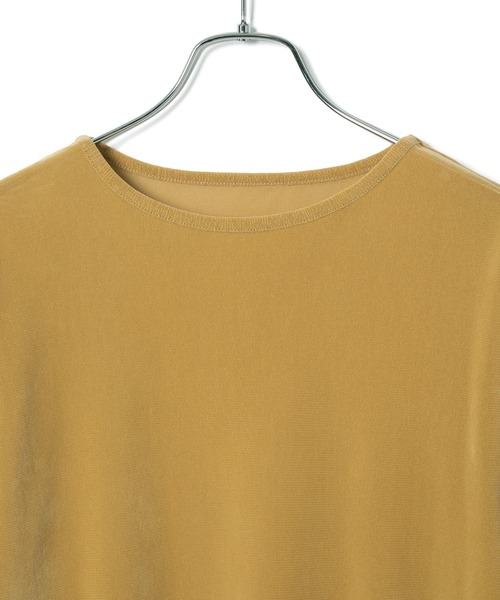 le cercle ADAM ET ROPE'(ルセルクルアダムエロペ)の「シアーベロアトップス(Tシャツ/カットソー・レディース・ホワイト/チャコールグレー/マスタード/ライム・FREE)」の16枚目の写真