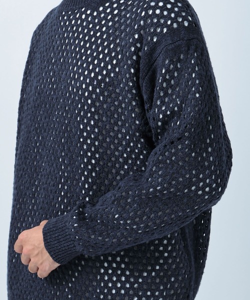 BAYFLOW（ベイフロー）の「BIGメッシュニットプルオーバー（ニット/セーター・メンズ・ブラック/グレー/ネイビー・LARGE/MEDIUM）」の11枚目の写真