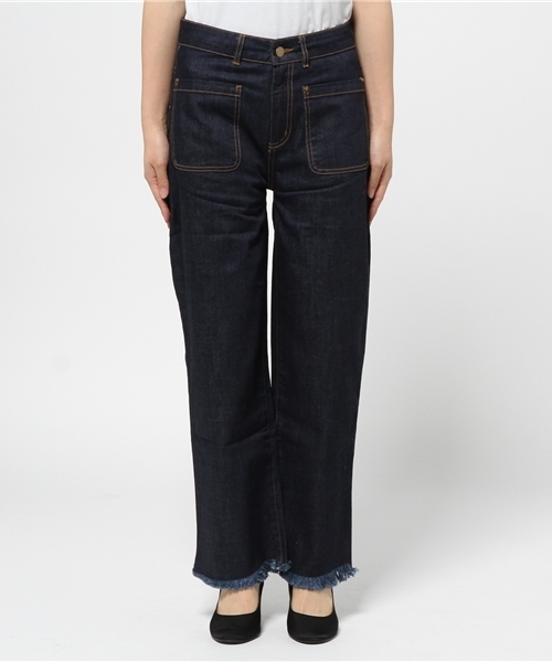 mystic（ミスティック）の「【mystic】デニムバギーパンツ（デニムパンツ・レディース・ネイビー/ブルー・1/2）」の7枚目の写真