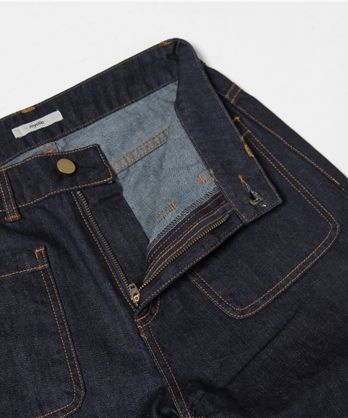 mystic（ミスティック）の「【mystic】デニムバギーパンツ（デニムパンツ・レディース・ネイビー/ブルー・1/2）」の4枚目の写真