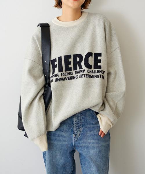 Spick & Span（スピックアンドスパン）の「ダブルジャガードロゴニットプルオーバー（ニット/セーター・レディース・チャコールグレー/ホワイト系その他・FREE）」の18枚目の写真