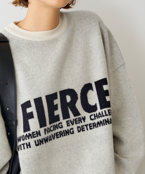 Spick & Span（スピックアンドスパン）の「ダブルジャガードロゴニットプルオーバー（ニット/セーター・レディース・チャコールグレー/ホワイト系その他・FREE）」の21枚目の写真