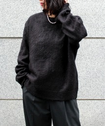 TOWNCRAFT / タウンクラフト SHAGGY COLOR CREW SWEATER モヘアタッチ シャギーニット クルーセーター