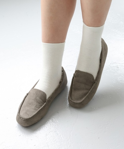 GLOBAL WORK（グローバルワーク）の「らくっション撥水モカシン/138938（モカシン/デッキシューズ・レディース・チャコールグレー/グレー/カーキ/ブラック系その他/ブラック/シルバー・X-LARGE/MEDIUM/LARGE/SMALL）」の6枚目の写真