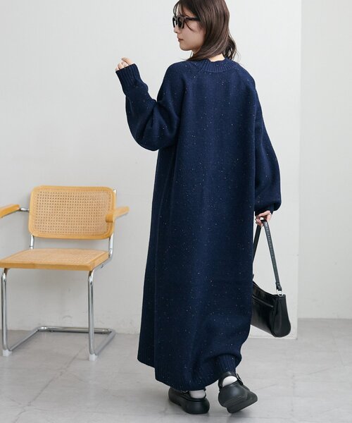 セール】【6色展開!/WEB限定】ラグランハイネックニットワンピース