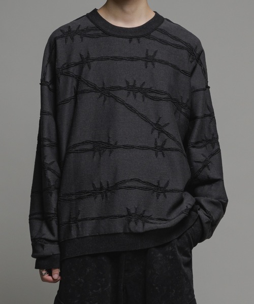 Barbed wire reversible knit/有刺鉄線リバーシブルニット
