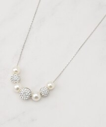 SHOO・LA・RUE | 【セレモニー】ポイントパヴェボールネックレス(ネックレス)