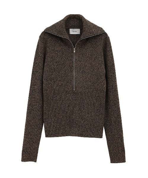 セール】ZIP UP TURTLE KNIT TOPS（ニット/セーター）｜CLANE