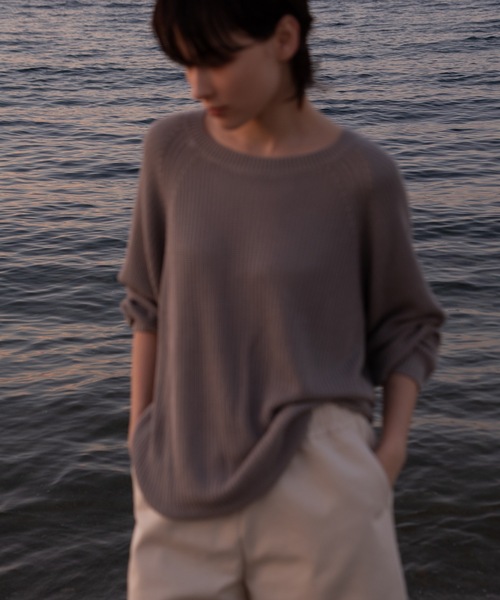 RYU(リュー)の「raglan sleeve bamboo knit(ニット/セーター・レディース・ブラック/グレー系/ネイビー・2/3)」の22枚目の写真