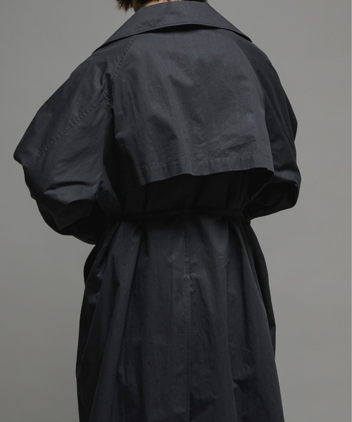 CASPER JOHN（キャスパージョン）の「Layered double chester coat/レイヤードダブルチェスターコート（チェスターコート・メンズ・ブラック/ネイビー・LARGE/MEDIUM/SMALL/X-SMALL）」の6枚目の写真