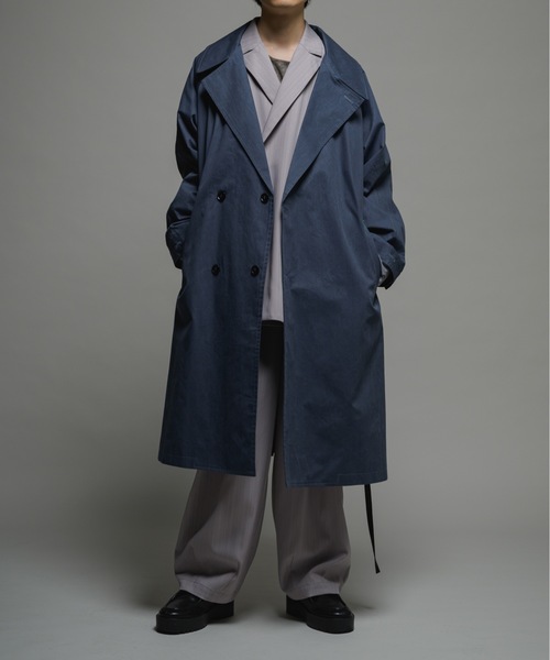 CASPER JOHN（キャスパージョン）の「Layered double chester coat/レイヤードダブルチェスターコート（チェスターコート・メンズ・ブラック/ネイビー・LARGE/MEDIUM/SMALL/X-SMALL）」の22枚目の写真