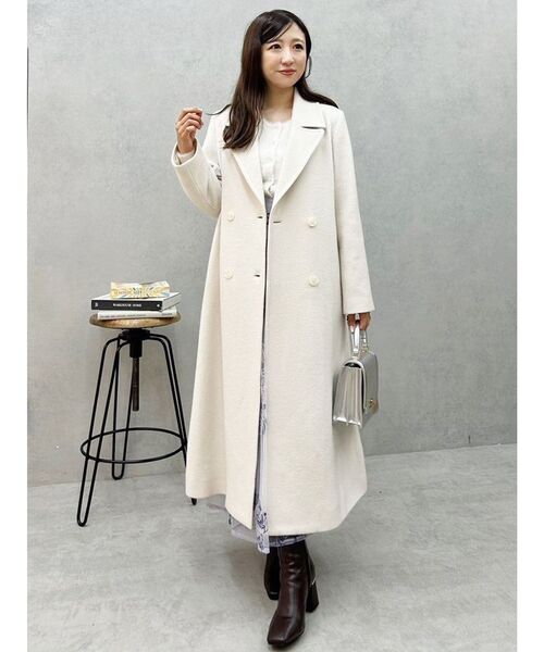 MERCURYDUO（マーキュリーデュオ）の「ミニシャギーロングスリーブニットカーディガン（カーディガン/ボレロ・レディース・グレー/アイボリー・FREE）」の12枚目の写真