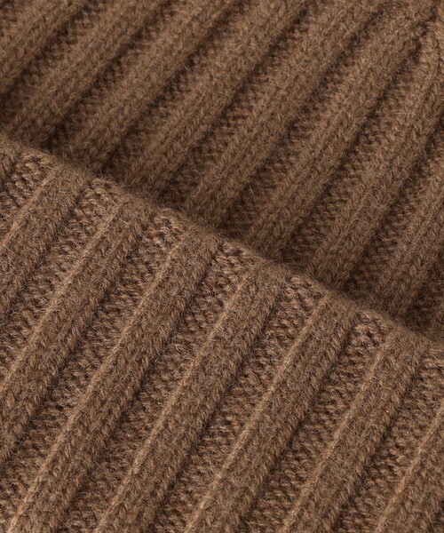 UNITED ARROWS（ユナイテッドアローズ）の「オーガニック カシミヤ ニットキャップ（ニットキャップ/ビーニー・メンズ・ネイビー/ブラウン・FREE）」の4枚目の写真