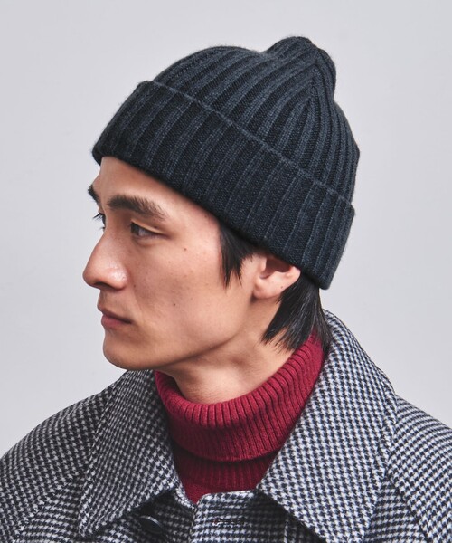 UNITED ARROWS（ユナイテッドアローズ）の「オーガニック カシミヤ ニットキャップ（ニットキャップ/ビーニー・メンズ・ネイビー/ブラウン・FREE）」の13枚目の写真