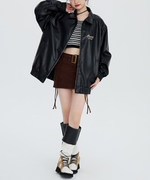 【HOOK】for girls オーバーサイズPUレザージャケット