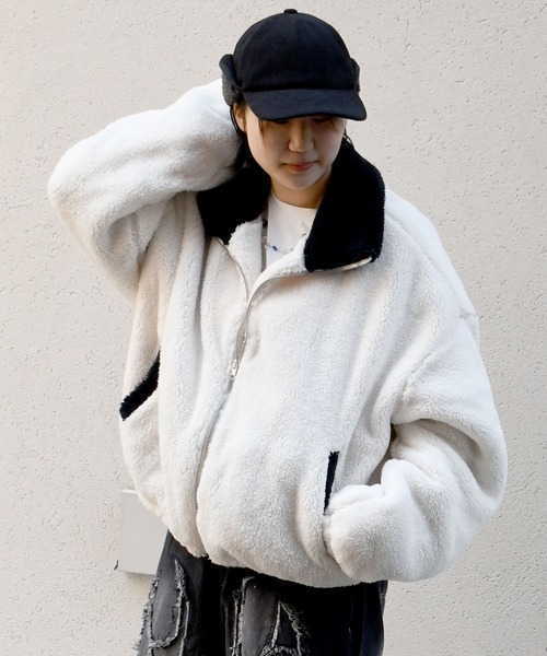 セール】shaggy fleece short blouson/シャギーフリース ショート
