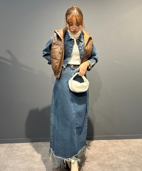 セール】フリンジダメージデニムセットアップ / デニムジャケット