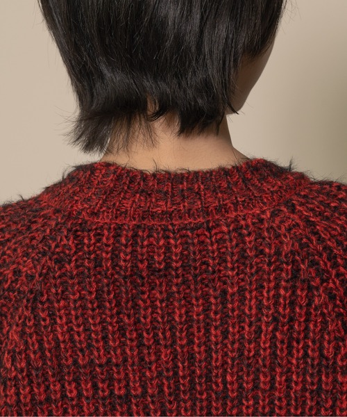 DOLLUPOOPS（ドールアップウップス）の「バックスリットミックスヤーンニット（ニット/セーター・レディース・ボルドー/ブルー・38）」の11枚目の写真