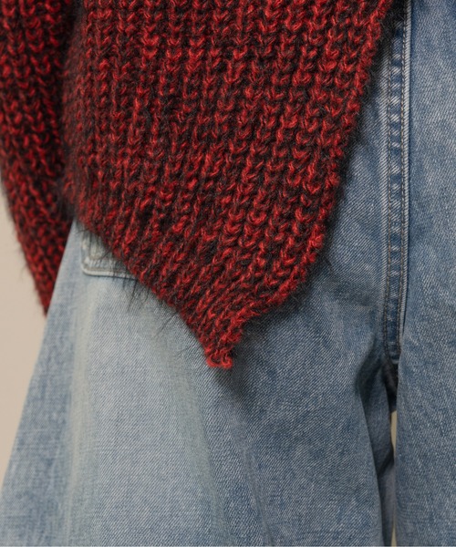 DOLLUPOOPS（ドールアップウップス）の「バックスリットミックスヤーンニット（ニット/セーター・レディース・ボルドー/ブルー・38）」の13枚目の写真