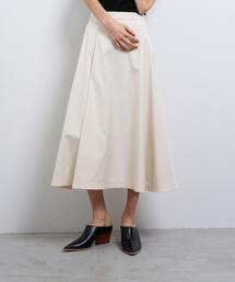ストレッチサテンフレアスカート