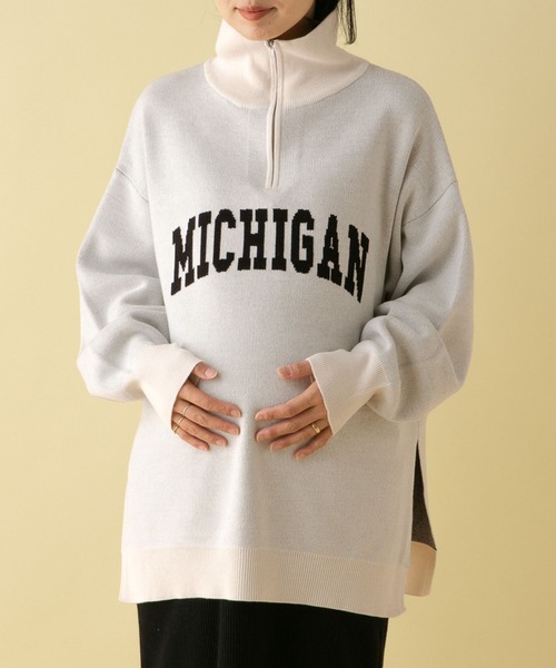 新同✩リバーシブル✩ブルーフォックス✩ふわふわ✩柔らか✩軽い✩ファーの減り無し 産前・産後対応】マタニティ／12ゲージハーフZIPロゴプル