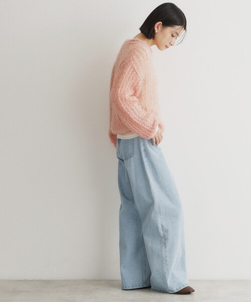 THE SHOP TK (ザ ショップ ティーケー )の「◆【毛玉になりにくい】ラメメッシュニット/洗える(ニット/セーター・レディース・チャコールグレー/ナチュラル/ベビーピンク・12/13)」の16枚目の写真