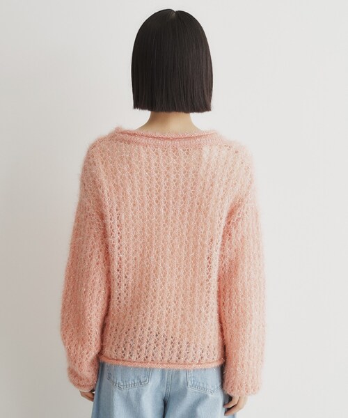 THE SHOP TK (ザ ショップ ティーケー )の「◆【毛玉になりにくい】ラメメッシュニット/洗える(ニット/セーター・レディース・チャコールグレー/ナチュラル/ベビーピンク・12/13)」の20枚目の写真