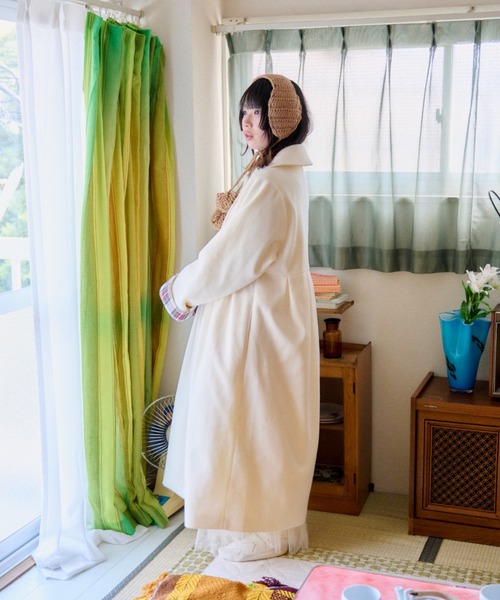 クティールとレトロ】ポンポンニットイヤーマフラー（イヤーマフ