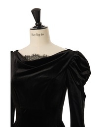 ワンピース Majestic Velour Dress herlipto Sample Romantic Rose Zuri Velvet Dress
