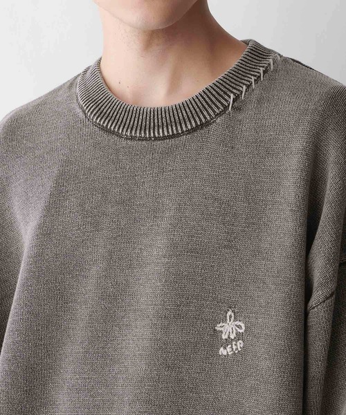 RAGEBLUE(レイジブルー)の「ピグメント/フラワー刺繍ステッチクルーネックニット(ニット/セーター・メンズ・ブルー/グレー/レッド・LARGE/MEDIUM)」の20枚目の写真