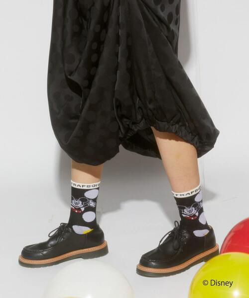 FRAPBOIS（フラボア）の「スコープソックス FRAPBOIS＜MICKEY MOUSEコレクション＞（ソックス/靴下・レディース・ブラック・FREE）」の4枚目の写真