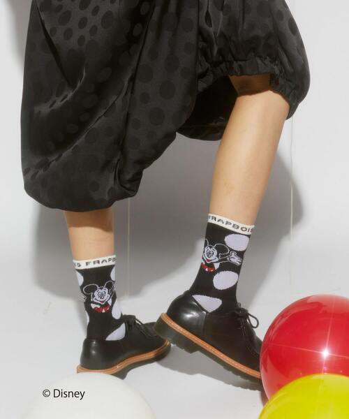FRAPBOIS（フラボア）の「スコープソックス FRAPBOIS＜MICKEY MOUSEコレクション＞（ソックス/靴下・レディース・ブラック・FREE）」の8枚目の写真
