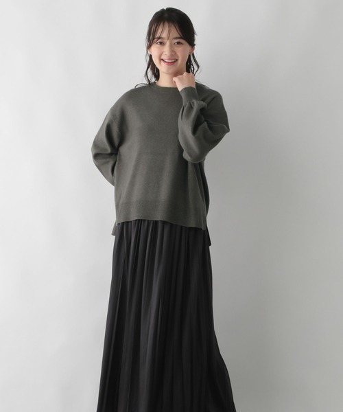 GLOBAL WORK Smile Seed Store(グローバルワーク スマイルシードストア)の「ナメラカニットプルオーバー*スカートセット/250672(ワンピース・レディース・ブルー/ベージュ/チャコール/杢グレー・MEDIUM/LARGE)」の9枚目の写真