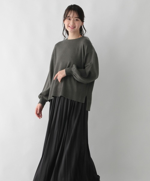 GLOBAL WORK Smile Seed Store(グローバルワーク スマイルシードストア)の「ナメラカニットプルオーバー*スカートセット/250672(ワンピース・レディース・ブルー/ベージュ/チャコール/杢グレー・MEDIUM/LARGE)」の10枚目の写真