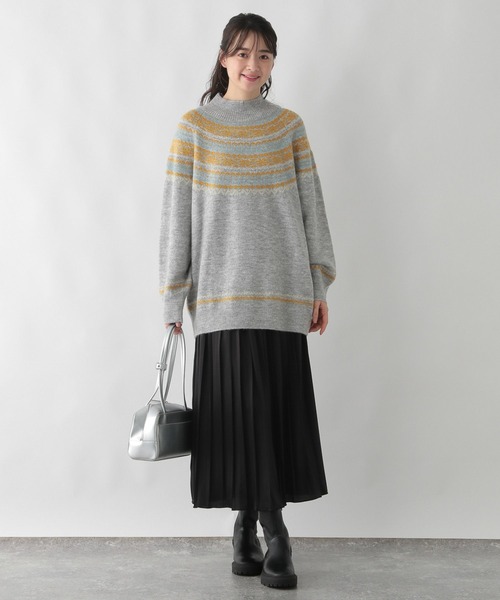 GLOBAL WORK Smile Seed Store(グローバルワーク スマイルシードストア)の「ナメラカニットプルオーバー*スカートセット/250672(ワンピース・レディース・ブルー/ベージュ/チャコール/杢グレー・MEDIUM/LARGE)」の17枚目の写真