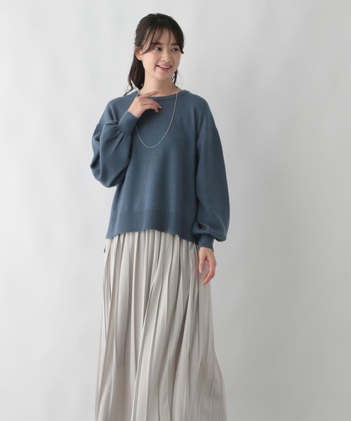 GLOBAL WORK Smile Seed Store(グローバルワーク スマイルシードストア)の「ナメラカニットプルオーバー*スカートセット/250672(ワンピース・レディース・ブルー/ベージュ/チャコール/杢グレー・MEDIUM/LARGE)」の22枚目の写真