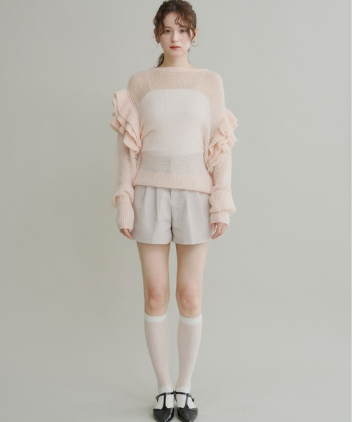 Olu.（オルドット）の「ツータックショートパンツ（その他パンツ・レディース・ベージュ/ブラック/グレー・FREE）」の15枚目の写真