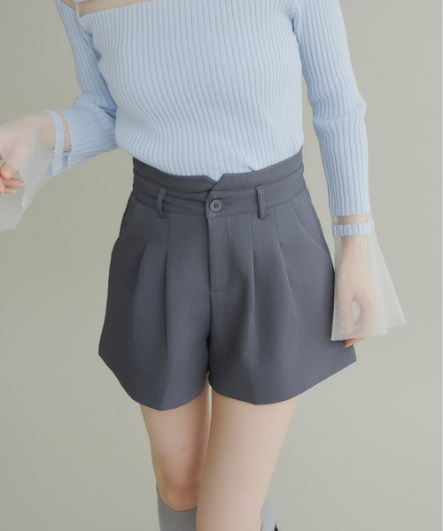 Olu.（オルドット）の「ツータックショートパンツ（その他パンツ・レディース・ベージュ/ブラック/グレー・FREE）」の18枚目の写真