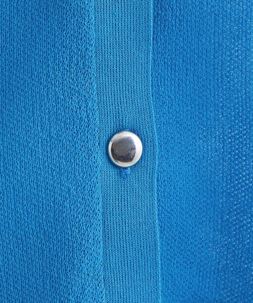 green label relaxing（グリーンレーベルリラクシング）の「パフ シアー ニット カーディガン -ウォッシャブル-（カーディガン/ボレロ・レディース・ブラック/オフホワイト/コバルトブルー・FREE）」の15枚目の写真