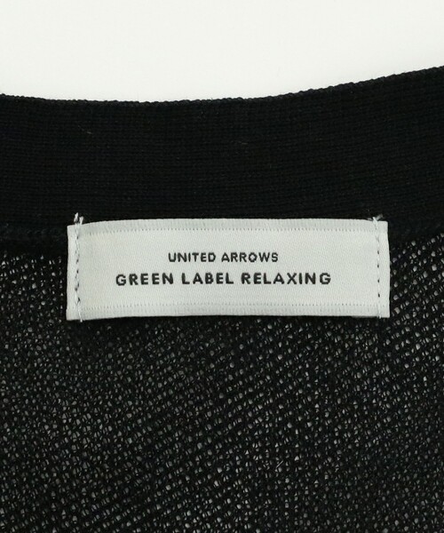 green label relaxing（グリーンレーベルリラクシング）の「パフ シアー ニット カーディガン -ウォッシャブル-（カーディガン/ボレロ・レディース・ブラック/オフホワイト/コバルトブルー・FREE）」の18枚目の写真