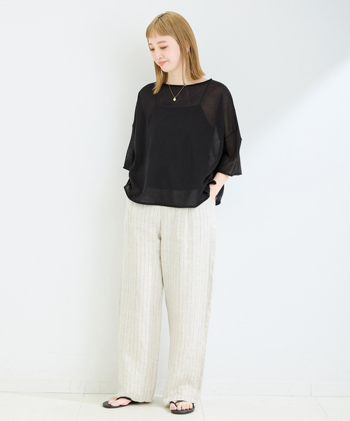 B.C STOCK(ベーセーストック)の「ワイドニットプルオーバー(ニット/セーター・レディース・ベージュ/ネイビー/ブラック・FREE)」の5枚目の写真