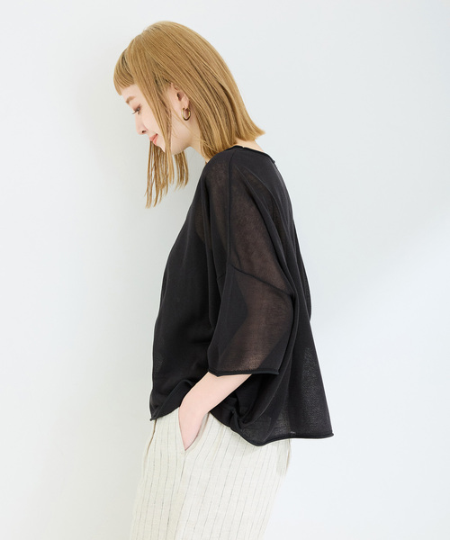 B.C STOCK(ベーセーストック)の「ワイドニットプルオーバー(ニット/セーター・レディース・ベージュ/ネイビー/ブラック・FREE)」の12枚目の写真