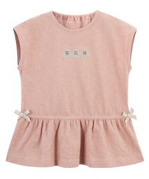 combimini（コンビミニ）の「ノースリーブ楊柳チュニック（リボンくま）（チュニック）」