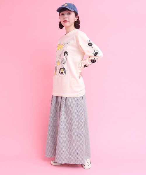 didizizi(ディディジジ)の「アーカイブキャラクターロンT(Tシャツ/カットソー・レディース・ベージュ/グレー・FREE)」の15枚目の写真