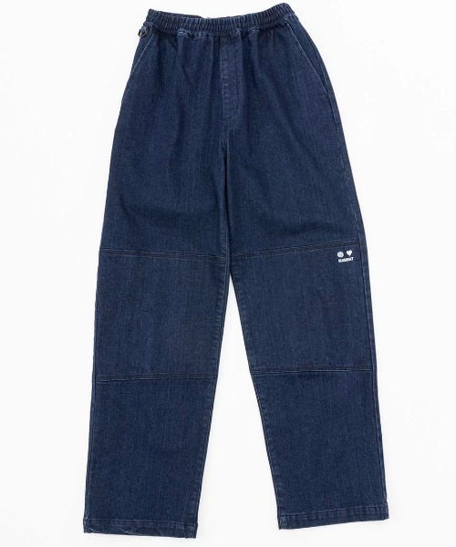 ELEMENT eden(エレメントエデン)の「ELEMENT レディース SHOD PANTS DOUBLE WOMEN デニムパンツ 【2025年春夏モデル】/エレメントワイドシルエットダブルニーパンツ(デニムパンツ・レディース・ブラック系その他/インディゴブルー・FREE)」の2枚目の写真