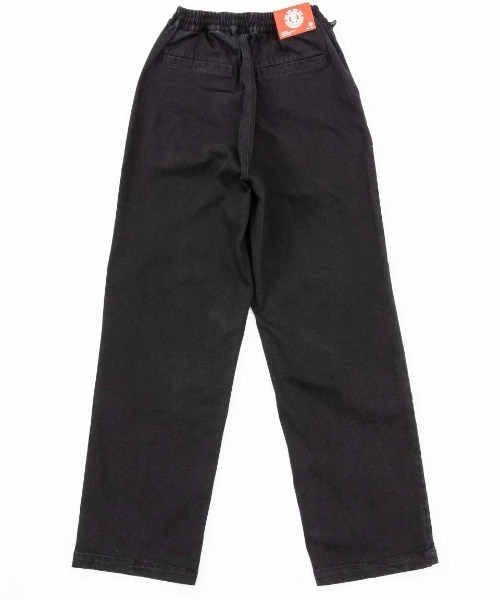 ELEMENT eden(エレメントエデン)の「ELEMENT レディース SHOD PANTS DOUBLE WOMEN デニムパンツ 【2025年春夏モデル】/エレメントワイドシルエットダブルニーパンツ(デニムパンツ・レディース・ブラック系その他/インディゴブルー・FREE)」の4枚目の写真
