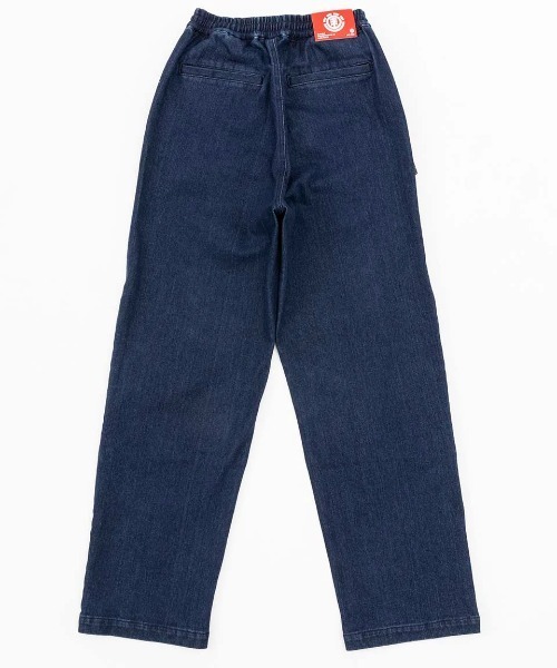 ELEMENT eden(エレメントエデン)の「ELEMENT レディース SHOD PANTS DOUBLE WOMEN デニムパンツ 【2025年春夏モデル】/エレメントワイドシルエットダブルニーパンツ(デニムパンツ・レディース・ブラック系その他/インディゴブルー・FREE)」の3枚目の写真