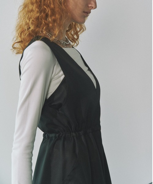 Solace（ソレイス）の「Vネックオールインワン（サロペット/オーバーオール・レディース・グレー/ブラック・FREE）」の9枚目の写真