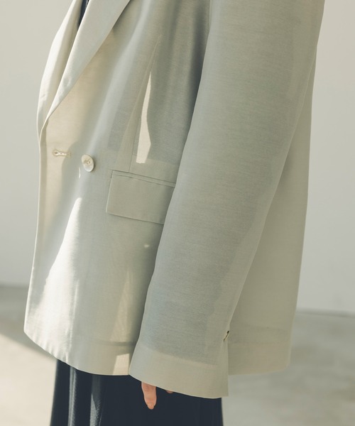 【タグ付新品未使用】anuans エアリーシアージャケット　チャコールグレー　S エアリーシアージャケット(M CHARCOAL GREY): アウターanuans